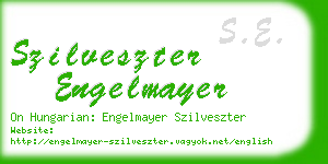 szilveszter engelmayer business card